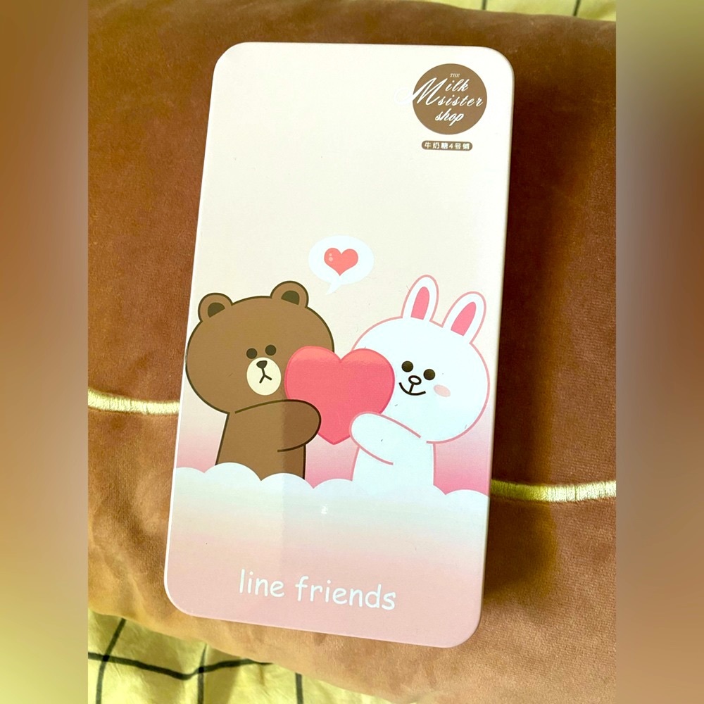 Line Friends NWOT Brown & Cony Multi-Purpose Gift Card Thank You Card Tin Box